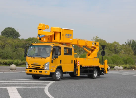 Flèche et godet isolés 22,7 m Sino Truck Aichi Plate-forme de véhicule de travail aérien