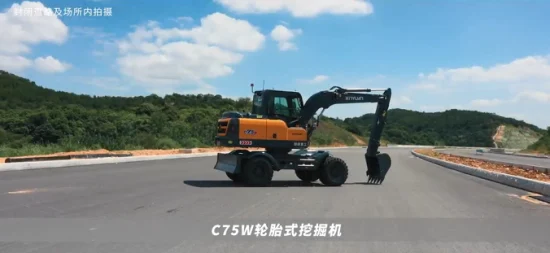 Xinyuan XYC75WYT Excavatrices hydrauliques de 7 tonnes Excavatrice sur pneus expérimentée Chine Fournisseur